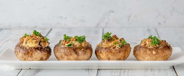 Stuffed Mushrooms with Sunflower Sage Cream