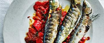 Grilled Sardines with Tomato-Fennel Marinade