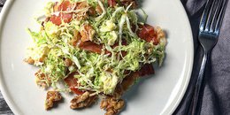 Cabbage with walnuts and prosciutto