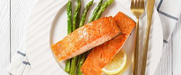 Mustard Crusted Salmon with Roasted Asparagus