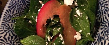 Red Plum Spinach Salad