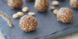 Gluten Free Energy Balls with Peanuts & Cherries