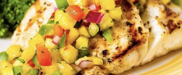 (AIP) Steamed Fish with Pineapple Salsa