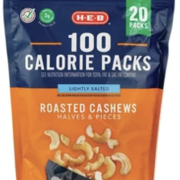 H‑E‑B Lightly Salted Roasted Cashews 100 Calorie Packs