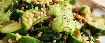 Green Powerhouse Lentil & Quinoa Pesto Bowl