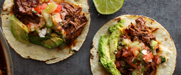 Freezer to Slow Cooker Shredded Beef Tacos