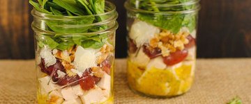Chicken & Spinach Salad Jars