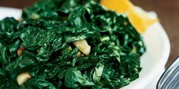 Sautéed Spinach with Lemon and Garlic