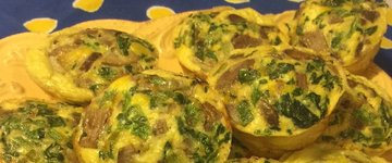 Spinach, Mushroom and Cheese Mini Quiches