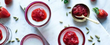 Főzés nélküli eper jam útifűmaghéjjal