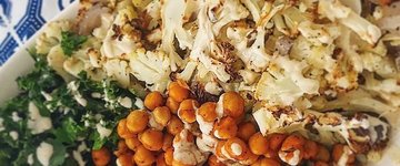 Shaved Cauliflower Salad w Lemon Tahini Dressing