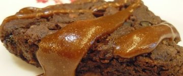 Vegan Chocolate Cake with Salted Caramel Sauce