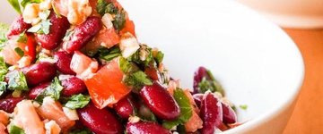 Vegan Tomato, Kidney Bean and Parsley Salad