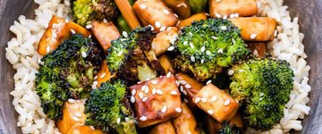 Sheet Pan Crispy Teriyaki Tofu and Broccoli