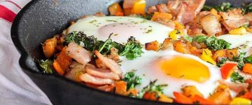 Bacon Kale & Sweet Potato Hash