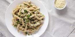 Cauliflower Alfredo on Protein Pasta