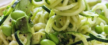 Spiralized Zucchini Salad with Avocado & Edamame
