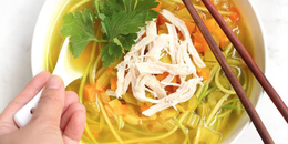 Turmeric Chicken Soup with Zucchini Noodles