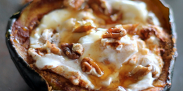 Baked Acorn Squash with Greek Yogurt  Sugar free