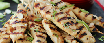Gluten Free Chicken Satay with Thai Almond Sauce