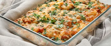 Parmesan Crusted Sausage Bake