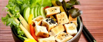 Baked Tofu with Pepper and Bok Choy