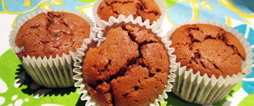Chocolate Banana Muffins with Chickpea Flour