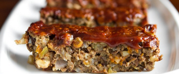 Glazed Lentil Walnut Apple Loaf