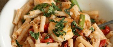 Shrimp Pasta SaladAsparagus and Sundried Tomatoes