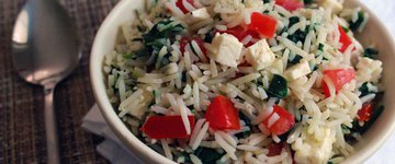 Rice with Feta Tomato & Spinach
