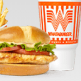 Whataburger Grilled Chicken with Sliced Apple and Unsweetened Tea