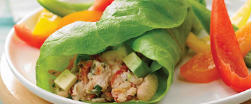 Avocado and Bean Lettuce Wrap