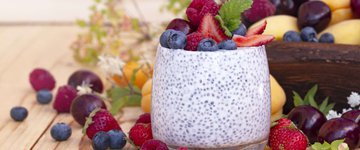 Coconut & Blueberry Chia Seed Pudding in a Jar