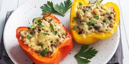 Turkey & Quinoa Stuffed Bell Peppers