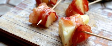 Bacon wrapped pineapple