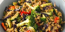 Brown Rice Stir-Fry with Vegetables