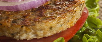 Lettuce Wrapped Cheddar Veggie Burger with Avocado