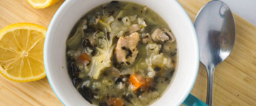 Slow Cooker Lemon Chicken Artichoke Soup