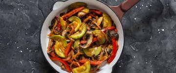 Easy Healthy Zucchini Mushroom Tomato Skillet