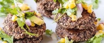 Black Bean Fritters with Sweet & Spicy Corn Salsa