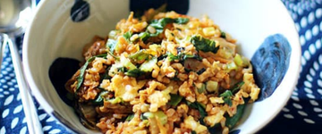Kimchi Fried Rice with Extra Greens