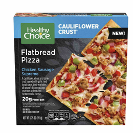 Healthy Choice Chicken Sausage Supreme Cauliflower Crust Frozen Flatbread Pizza