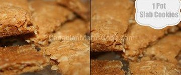 One Pot Oatmeal Slab Cookies