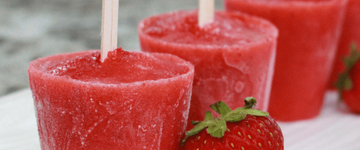 Strawberry Lemon Chia Popsicles