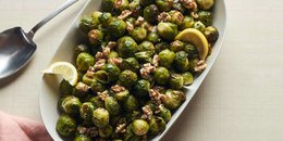 Roasted Brussels Sprouts with Walnuts and Lemon