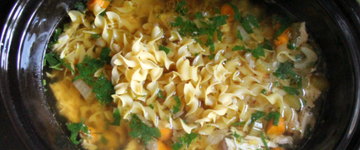 Freezer to Slow Cooker Chicken Noodle Soup