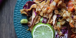 Healthy Pad Thai with Shredded Cabbage