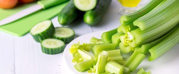 Celery and Cucumber Slices