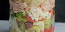 Greek Turkey Feta Mason Jar Salad
