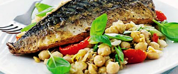 Sardines with Chickpeas, Lemon & Parsley